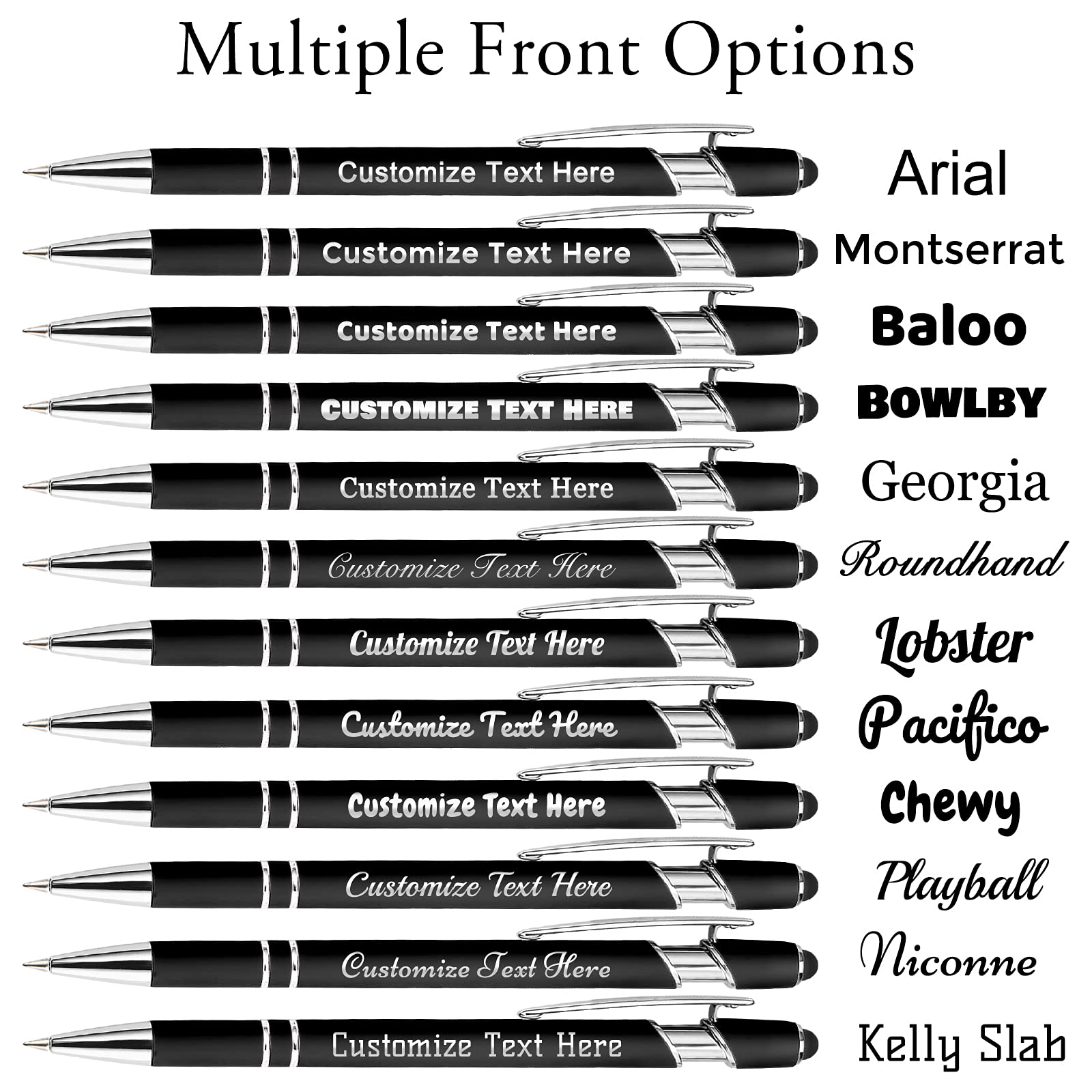 Up to 500 Personalized Pens Bulk Custom Ballpoint Pens with Business Name Message Logo, Customized
