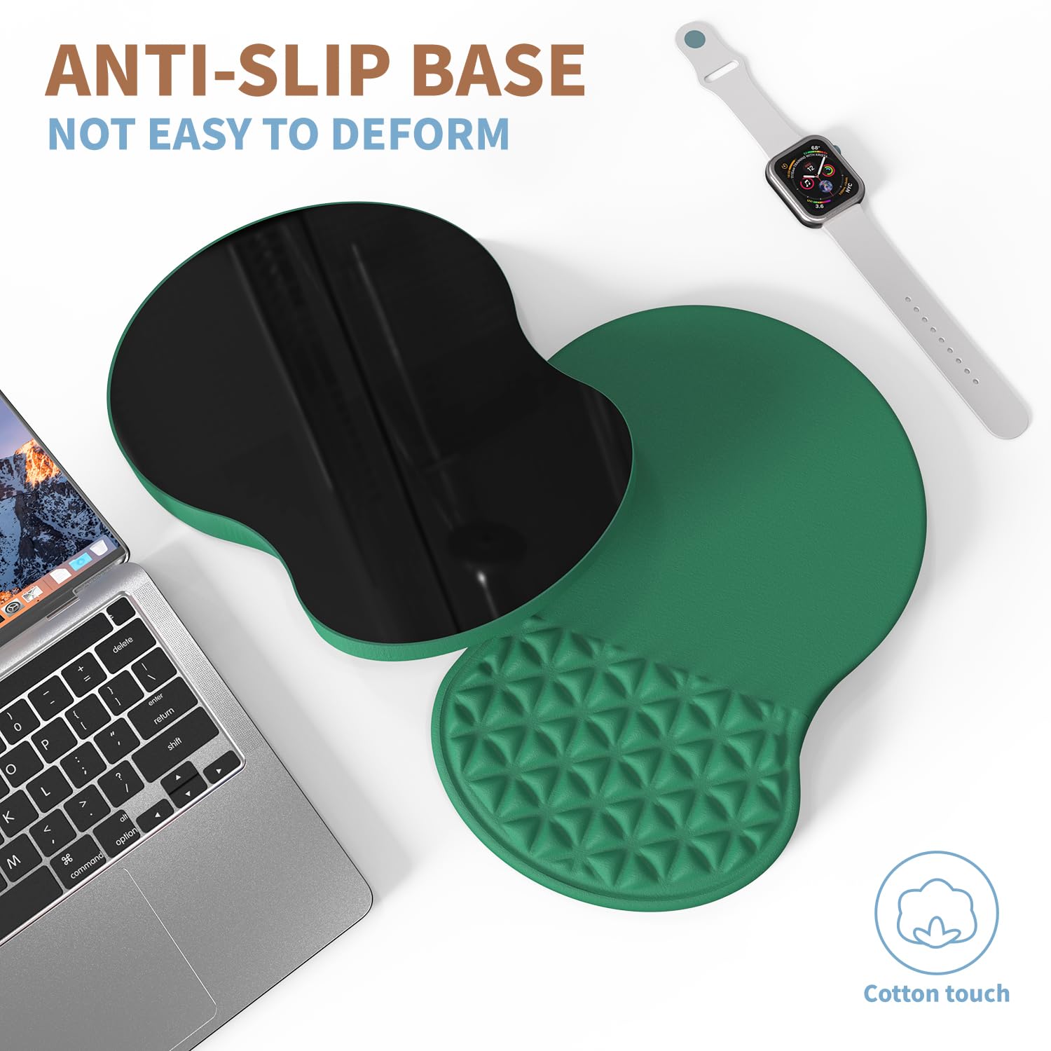 PYEDCA Ergonomic Mouse Pad Wrist Support with Massage Design, Pain Relief Mousepad with Wrist Rest