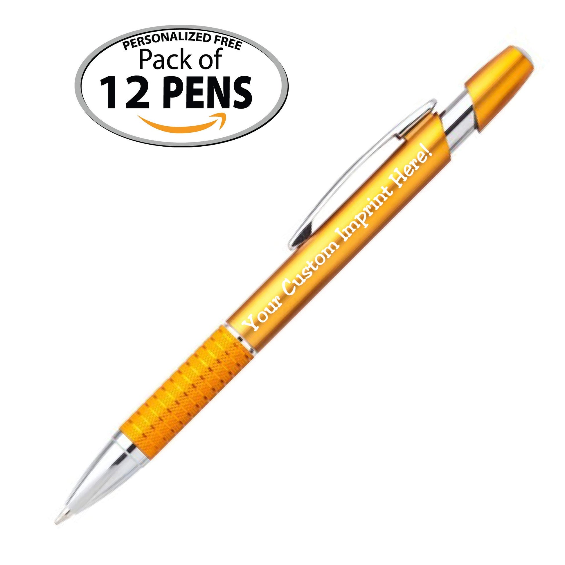 ExpressDesigns™ Personalized Ballpoint Pens Click action Custom Black writing ink - The Sleeker
