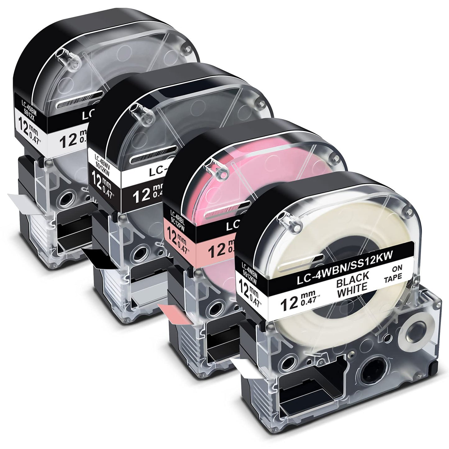 Pristar Replace for Epson LK-4WBN LK-4RBL LK-4SBM LK-4BWV Label Tape