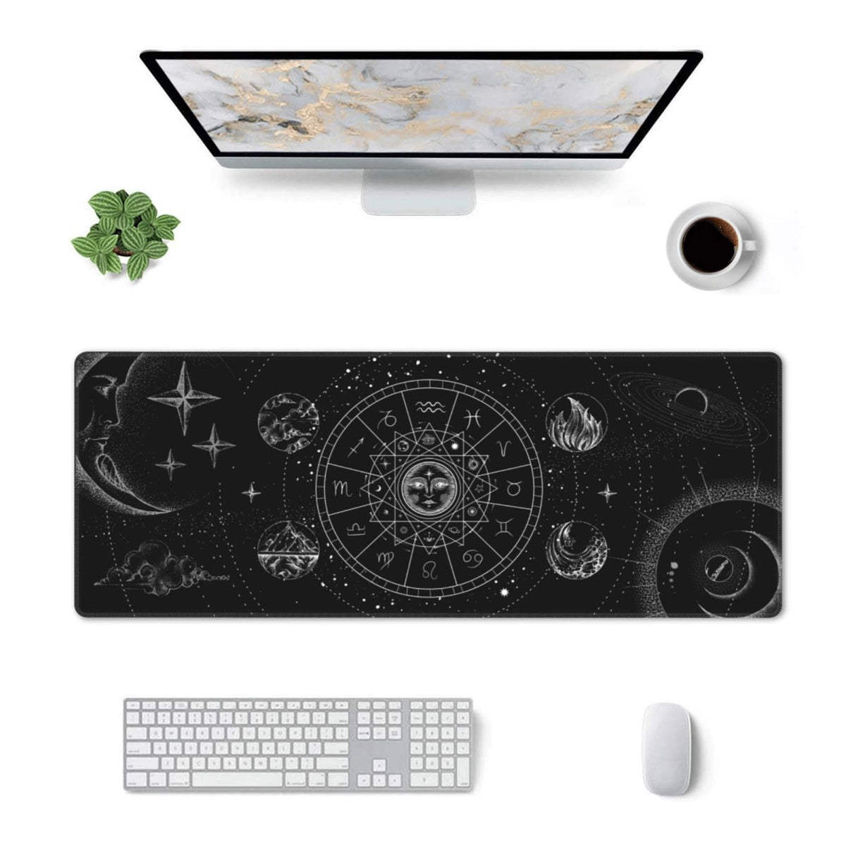 Mouse pad XL Extended Non Slip Rubber Base Stitched Edge 31.5 X 11.8 Inch