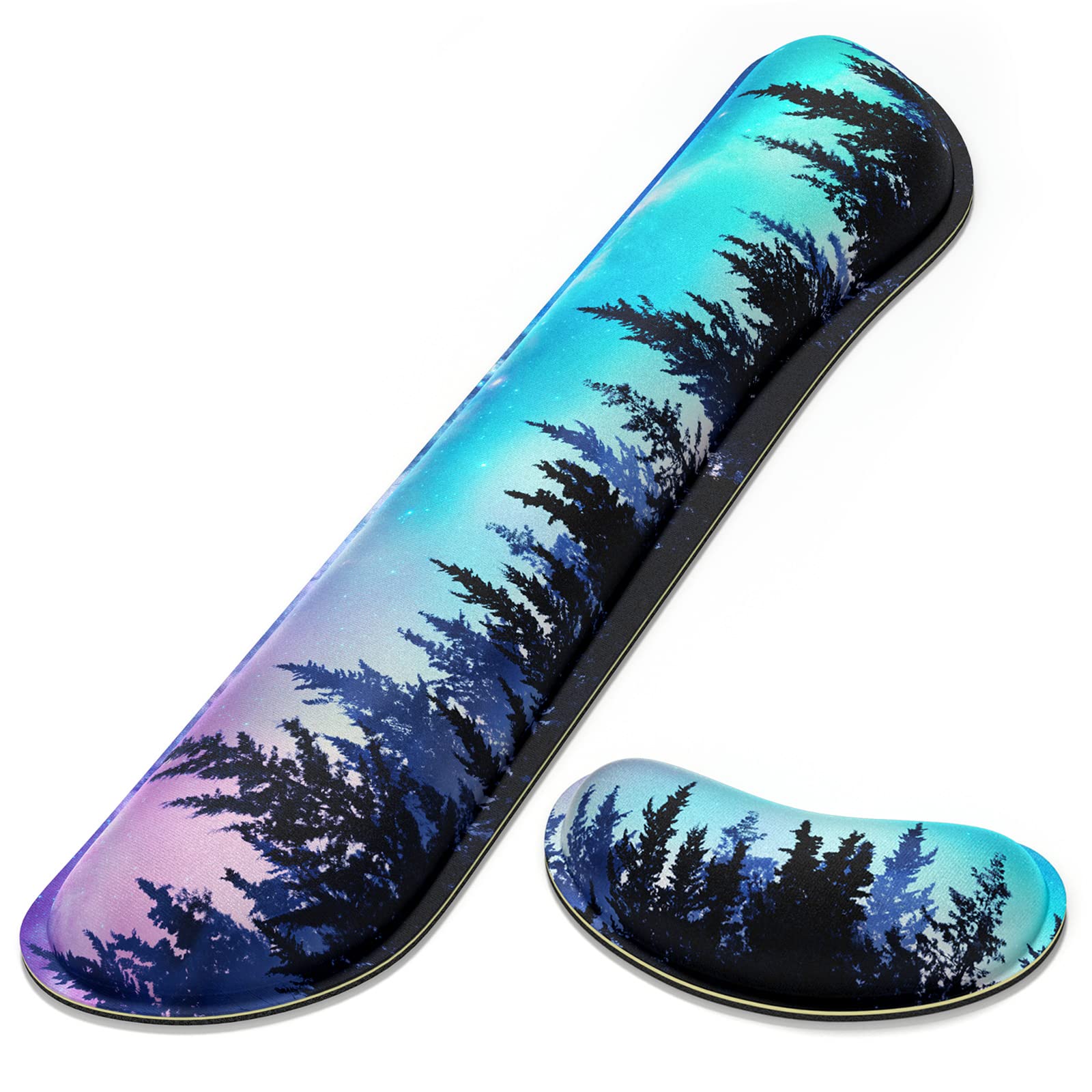 Dapesuom Enlarge Keyboard Wrist Rest, Memory Foam Wrist Cushion for Desk Mats Support, Cute Typing