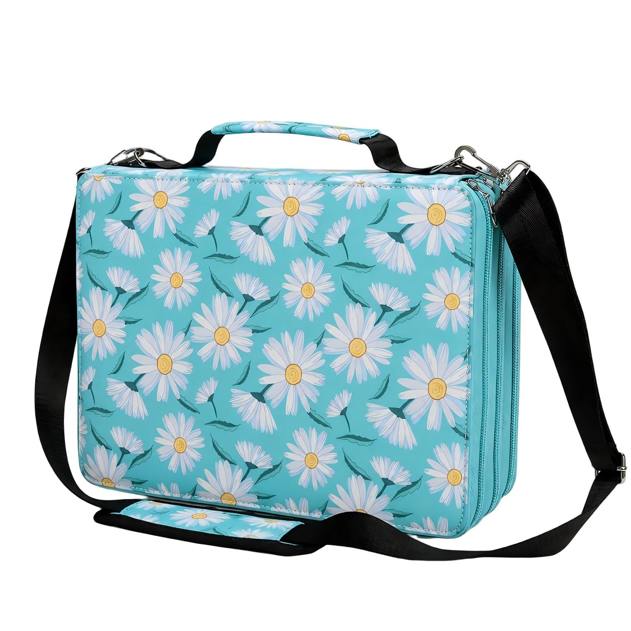 Lbxgap 168-Slot Marker Organizer Bag, 3-Layer Case with Strap