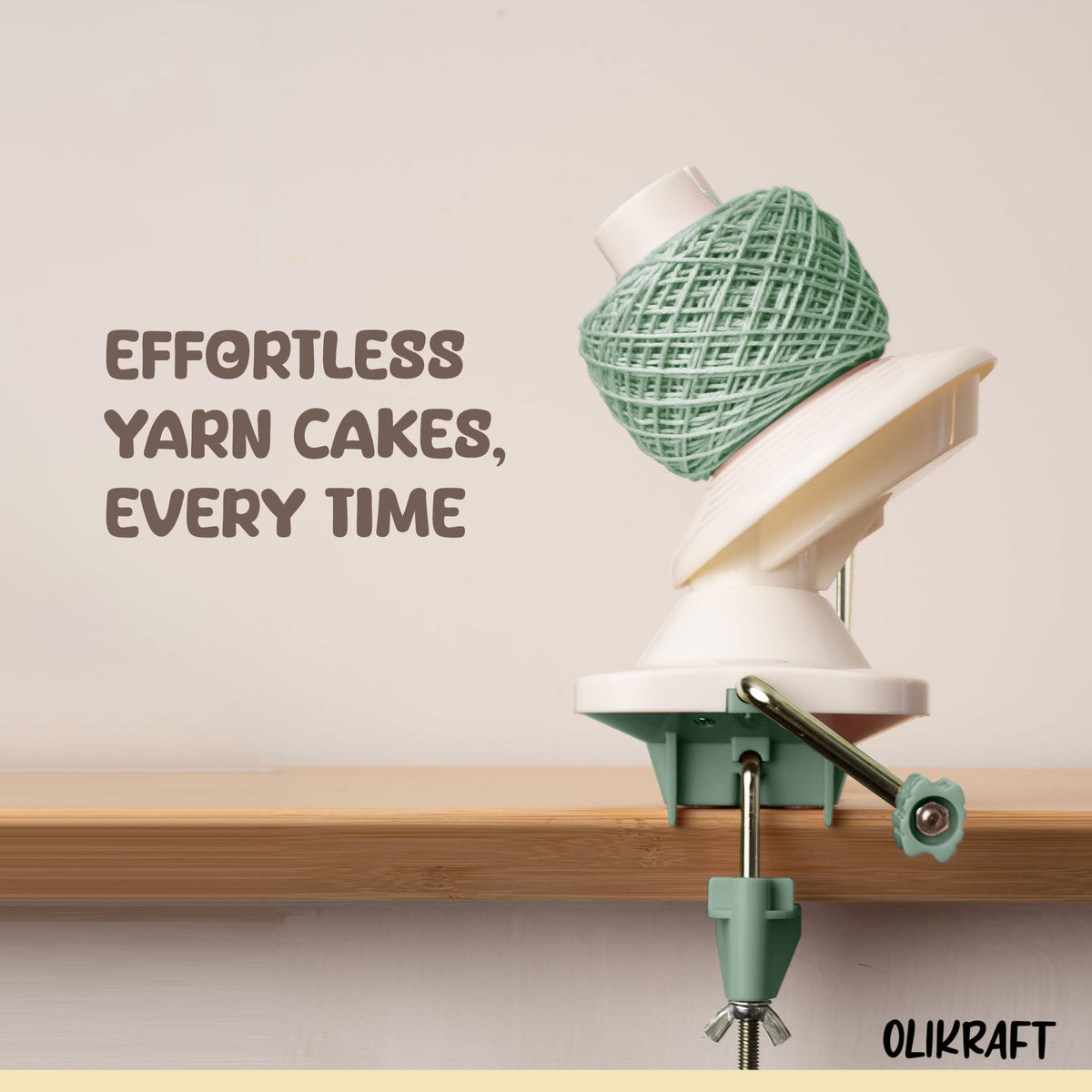 Olikraft Manual Yarn Ball Winder (Smoke Green)