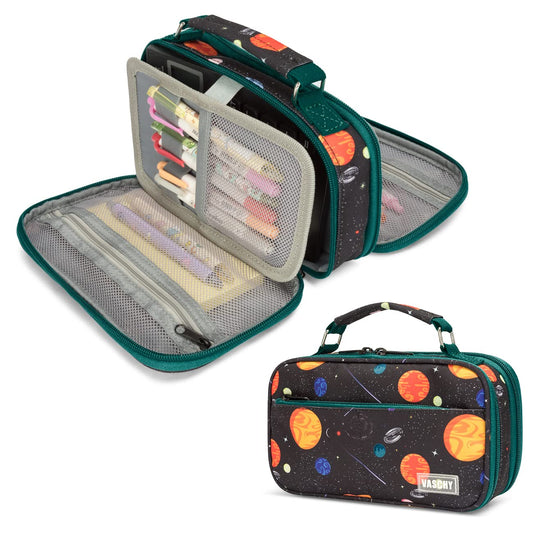VASCHY Pencil Case for Boys, Aesthetic Kawaii Large Pencil Pouch Stationary Pencil Bag/Box for