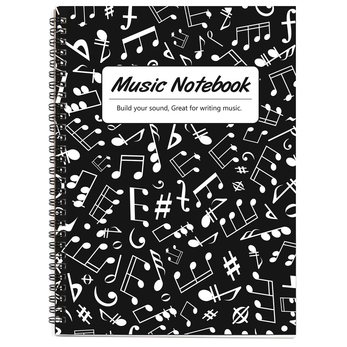 MAXCURY Blank Sheet Music Composition Manuscript Staff Paper Art Music Notebook Black 100Pages