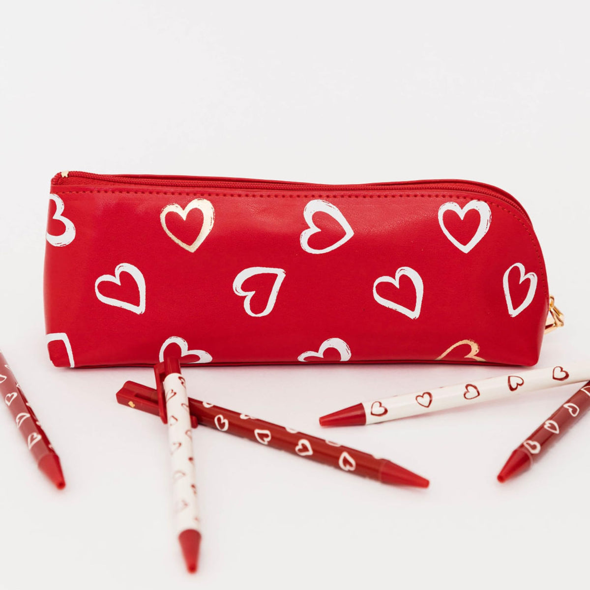 kate spade new york Pen and Pencil Case with Office Supplies for Adults, Zip Pouch Includes 2