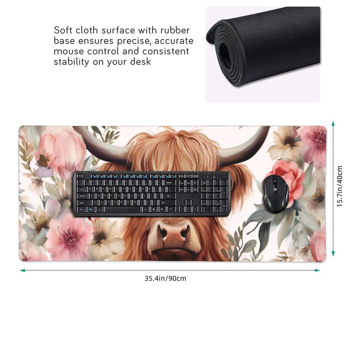 35.4 x 15.7 in, Waterproof XXL Large Mouse Pad for Desk, Extended Keyboard Mouse Mat for Computer
