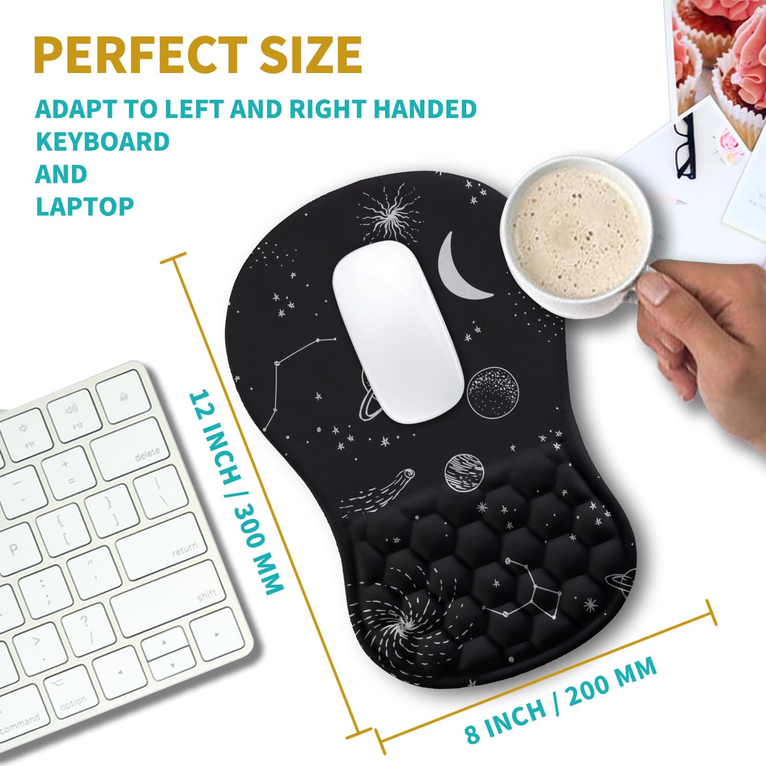 Hokafenle Ergonomic Mouse Pad Wrist Support, Wrist Rest Mousepad for Carpal Tunnel Pain Relief with