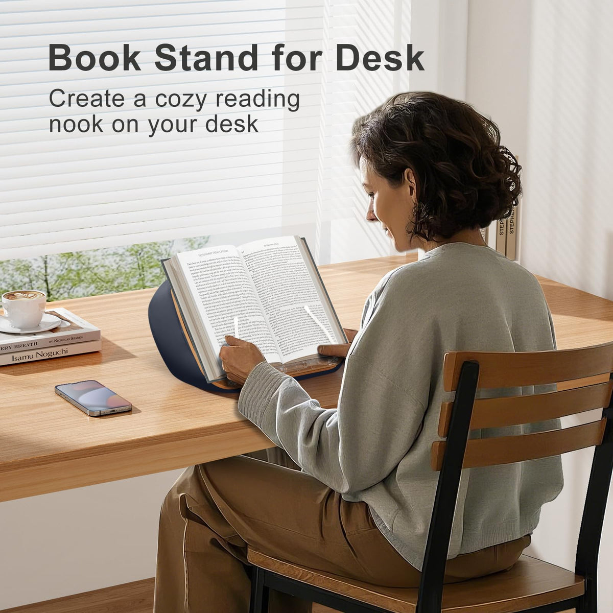 ERGONOV Lap Book Stand for Hands Free Reading Comfortable Pillow Stand