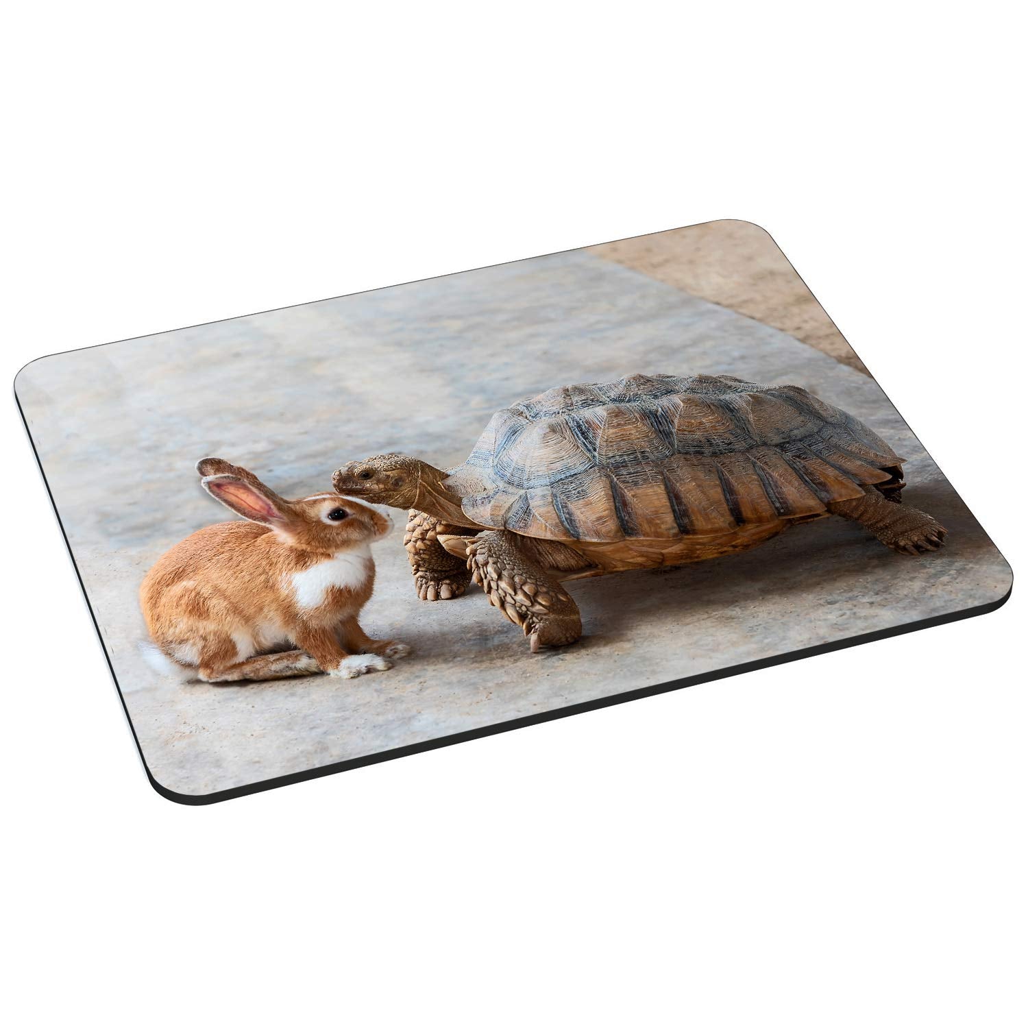 Pedea Gaming and Office Mouse Mat 220 x 180 mm with Stitched Edges and Non-Slip Backing Rabbit and