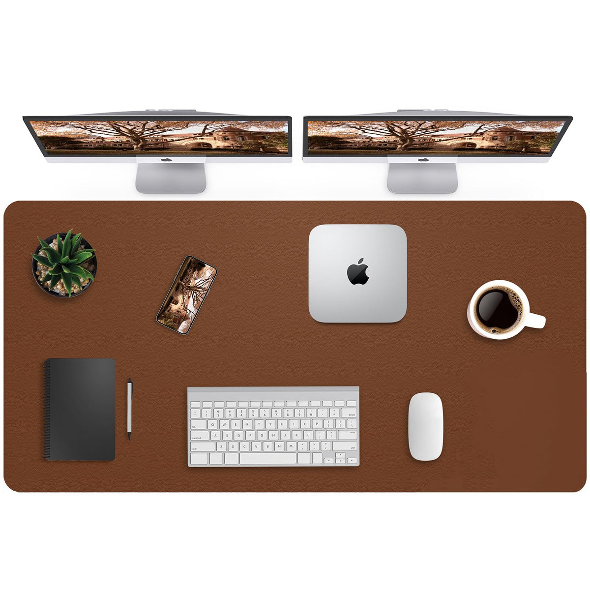 Leather Desk Pad Protector,Mouse Pad,Office Desk Mat, Non-Slip PU Leather Desk Blotter,Large Desk