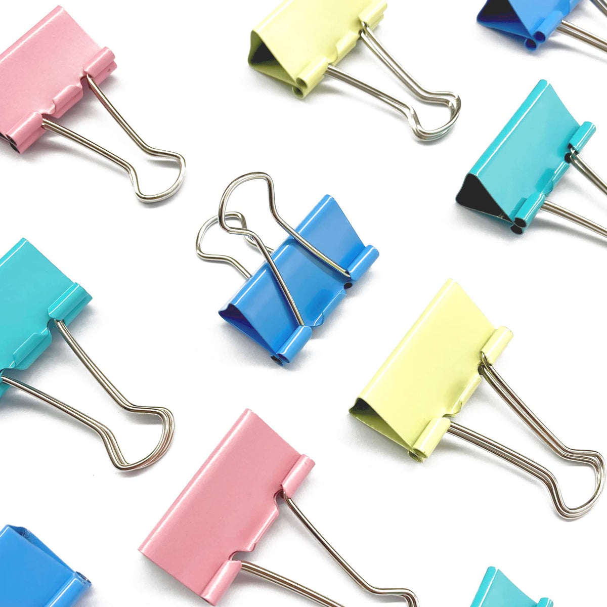 Ykimok 48 Pcs Medium Binder Clips, 1.25 inch(32mm), Colored Binder Clips, Paper Clamps Medium Size