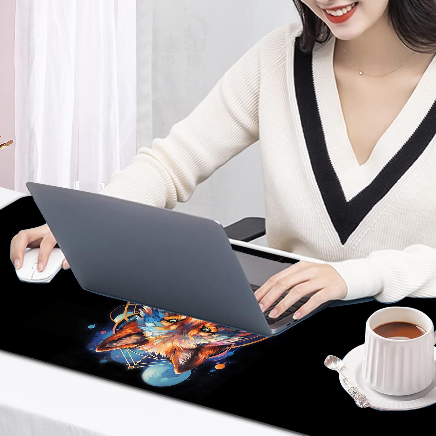 Large Mouse Pad, 31.5 x 11.8in Extended Gaming Mouse Pad with Stitched Edges, XXL Mousepad