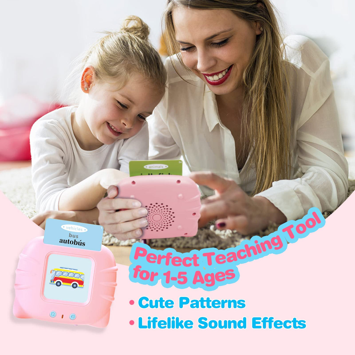 TimingSXD 161 Cards Spanish Flash Cards for Kids,Bilingual Flash Cards for Toddler/Beginning