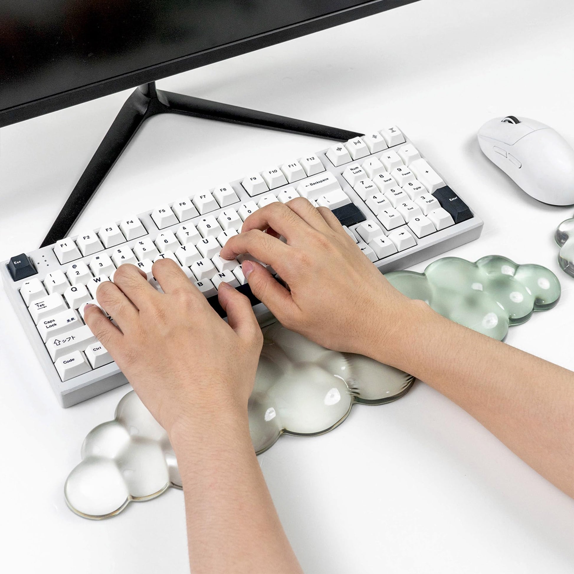 Gel Keyboard and Mouse Wrist Rest, Cloud Wrist Pad for Computer Keyboard