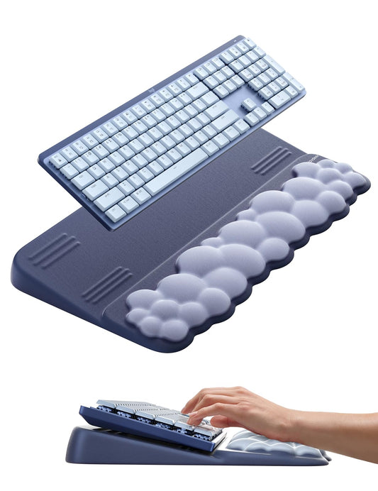 Vaydeer Wrist Rest and Keyboard Stand, Computer Wrist Support Pad Soft Memory Foam, Ergonomic Cloud