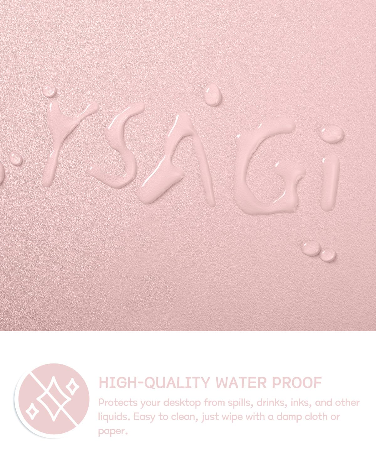 YSAGi Non-Slip Leather Desk Pad Long Size, Waterproof Laptop Computer Desk Keyboard Mat, Table