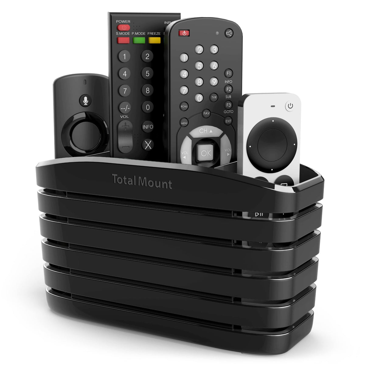 TotalMount Remote Control Holder – Premium Quality – Extra Stable – L Black