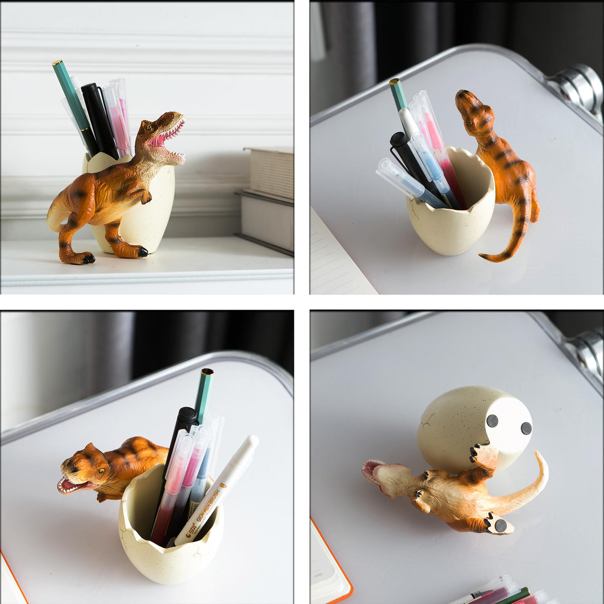 Banllis Dinosaur Pen Holder & Pencil Holder for Desk, Jurassic Park Decor