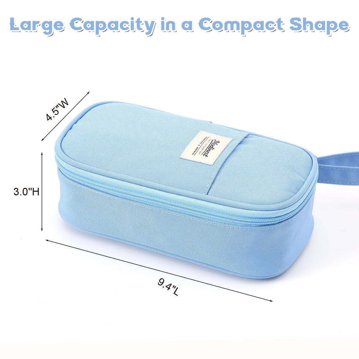 Modinest Pencil Case Pouch, Large Capacity Pen Bag Organizer, Cute Aesthetic Pencil Box for Girls