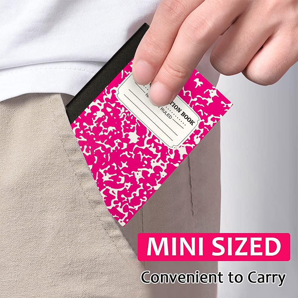 feela Mini Composition Notebook, Cute 30 Pack 5 Pastel Colors Narrow Ruled Mini Composition Books