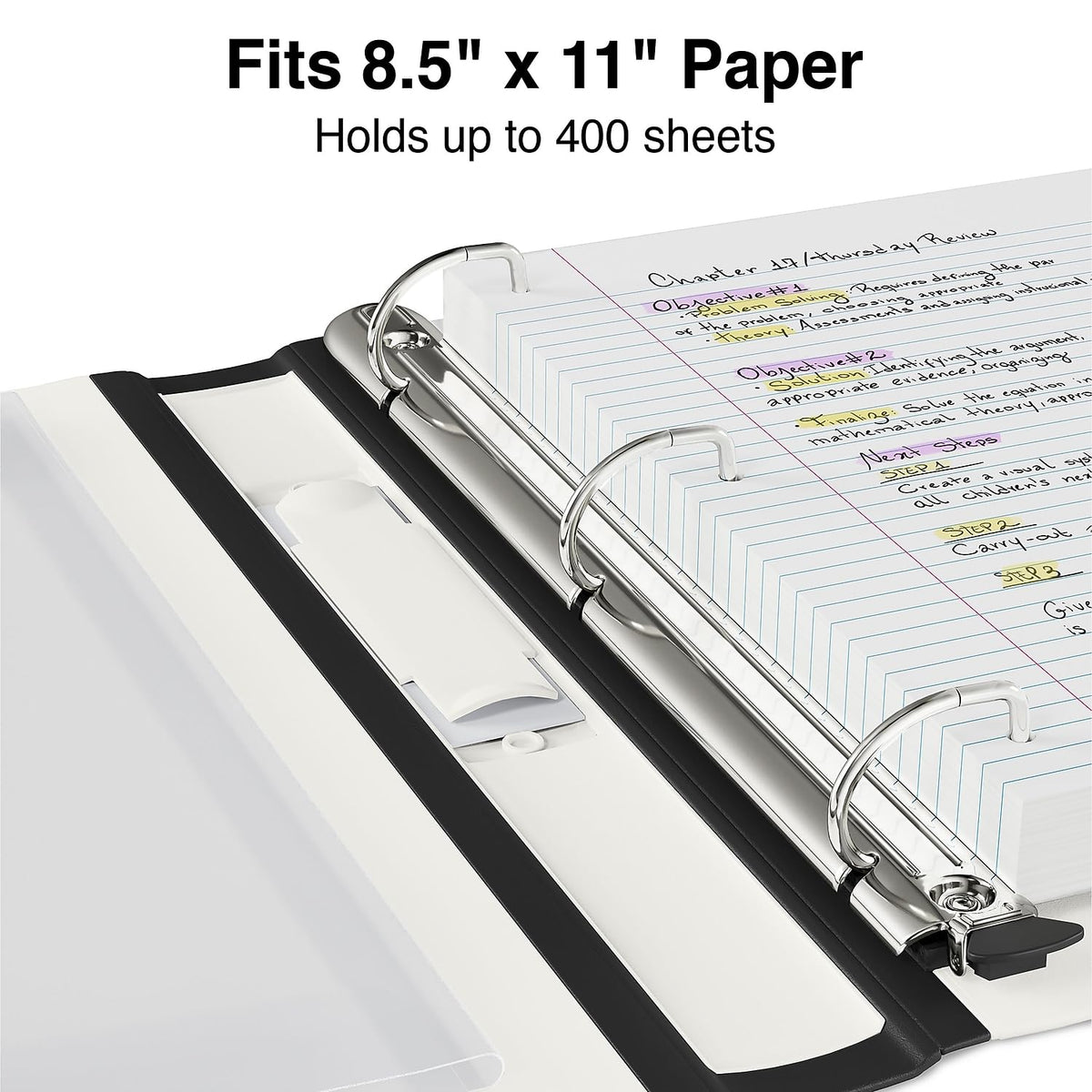 Staples Better Binder, 1.5 Inch D-Ring, White, 400 Sheets, 3-Pack