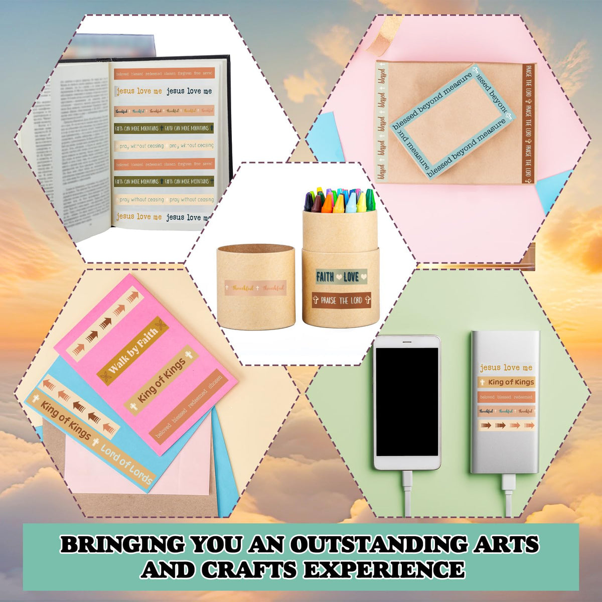 Janlaugh 24 Rolls Back to School Washi Tape Christian Scripture Bible