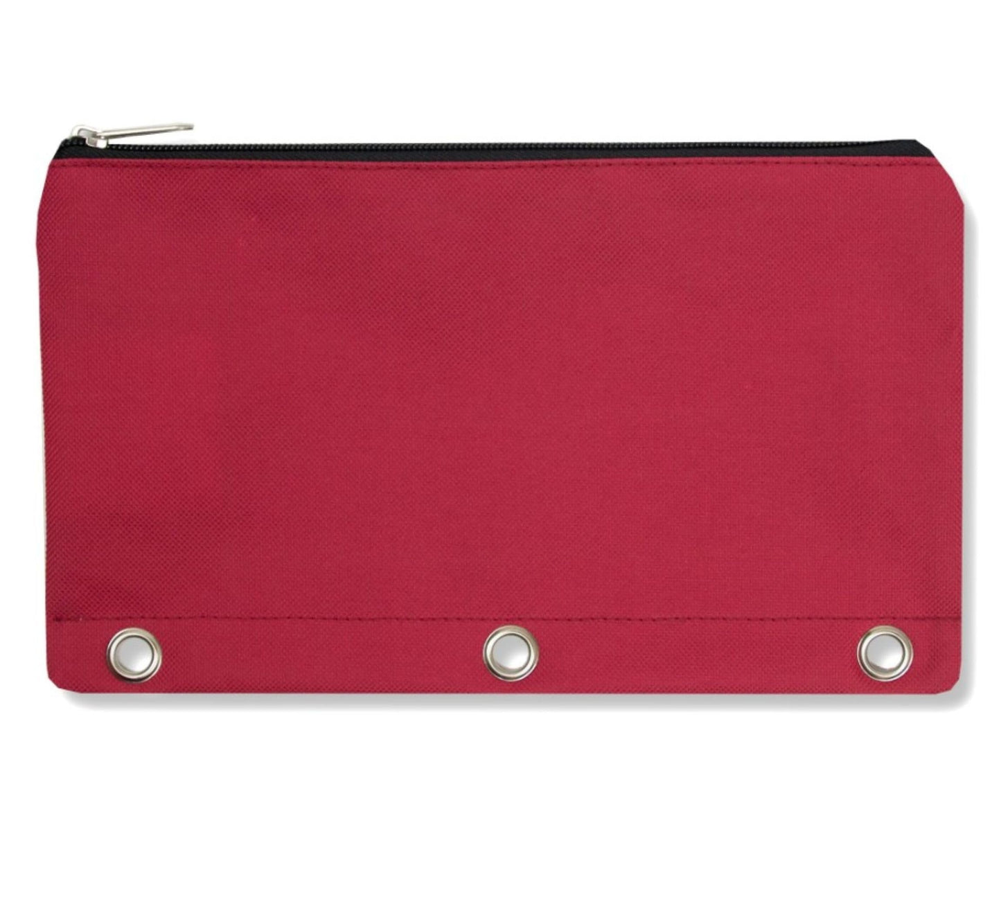 Trail maker 100 Pack 10.25 Inch Solid Color Zippered 3-Ring Binder Pencil Cases for Pens, Pencils