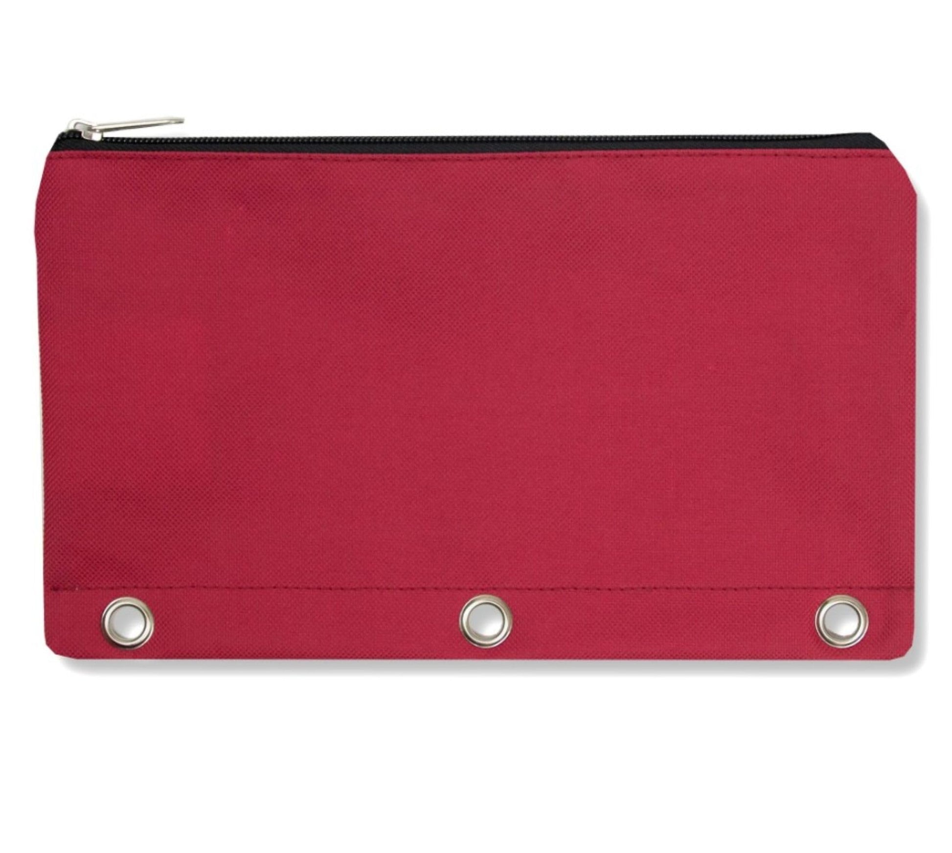 Trail maker 100 Pack 10.25 Inch Solid Color Zippered 3-Ring Binder Pencil Cases for Pens, Pencils