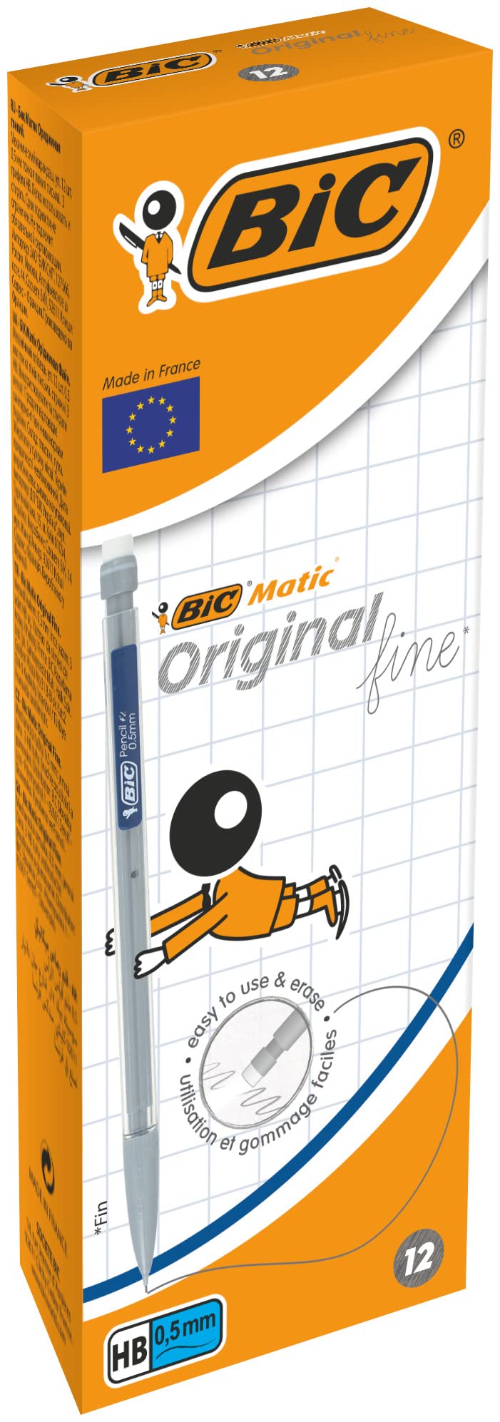 Bic Matic Original Fine 0.5mm Mechanical Pencils 12 Box