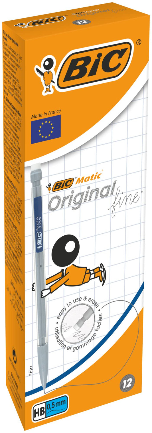 Bic Matic Original Fine 0.5mm Mechanical Pencils 12 Box