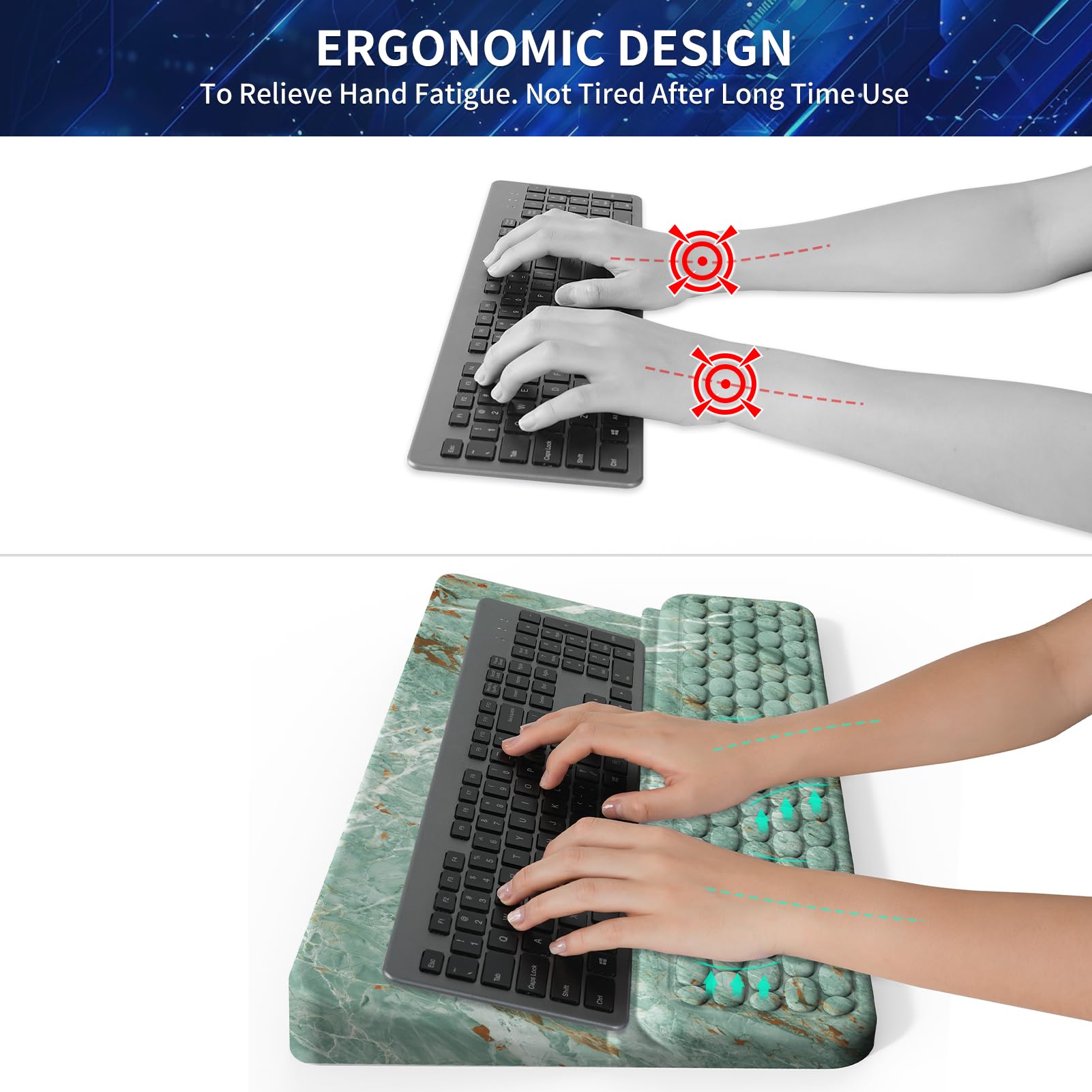 Keyboard Stand for Desktop, Keyboards Wrist Rest, Ergonomic Keyboards Holder for Easy Typing