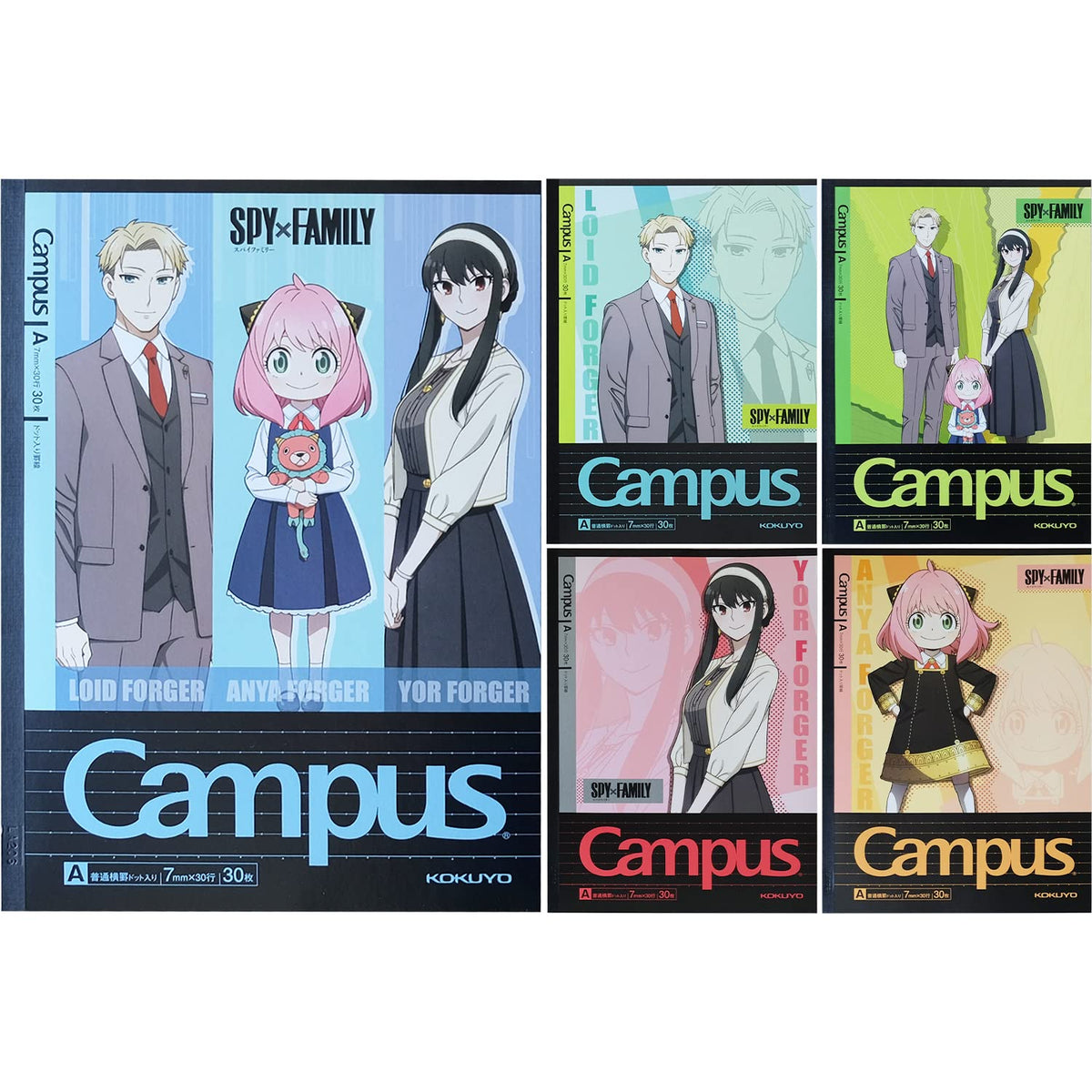 KOKUYO B5 Composition Notebooks, 5 Pack Campus Comp Book with Dot 7mm Ruled