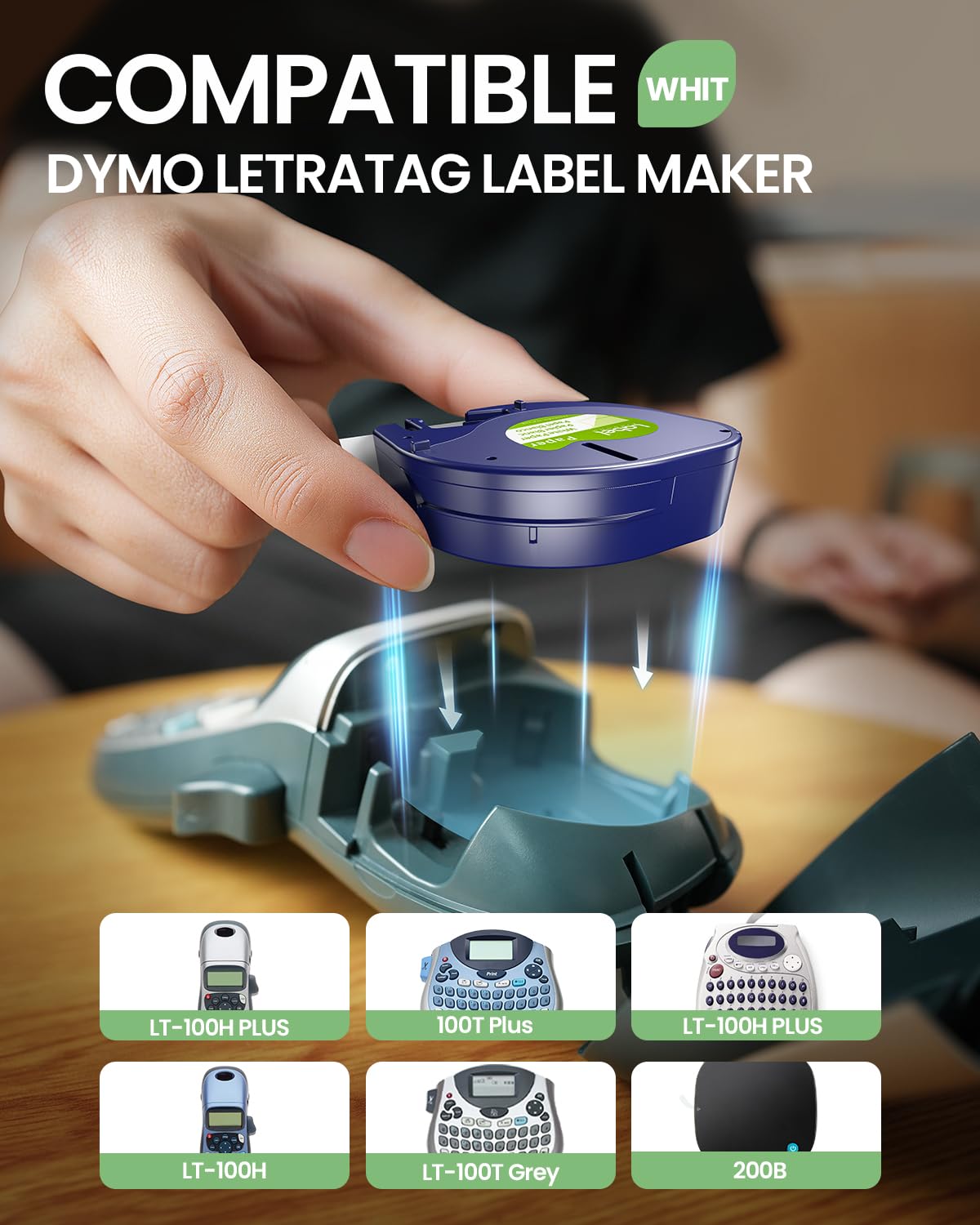 91330 Label KINGDOM Label Compatible with DYMO LetraTag Label Maker Refills