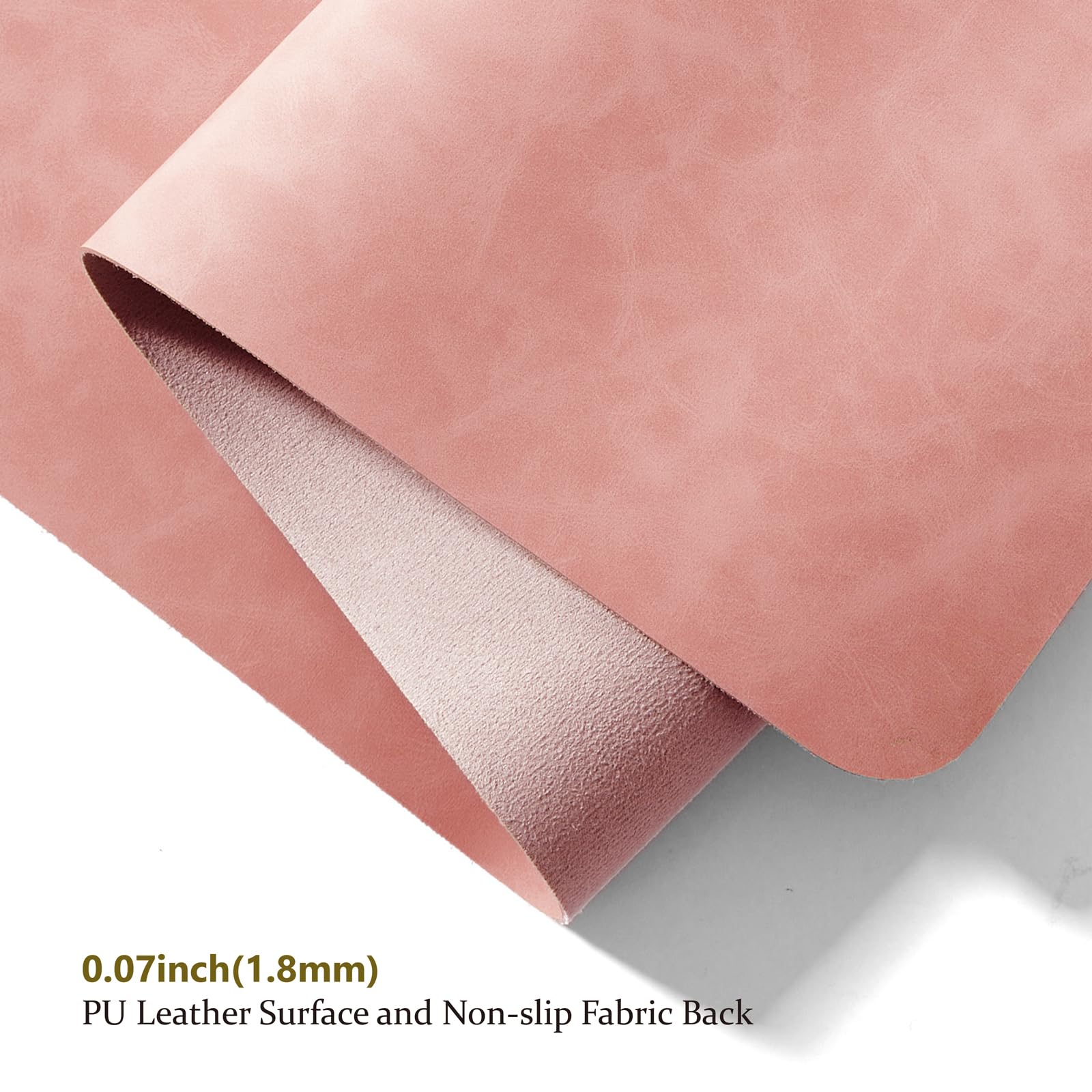 Distressed Leather Desk Mat - Non-Slip PU Desk Pad for Office and Home - Desk Organization and