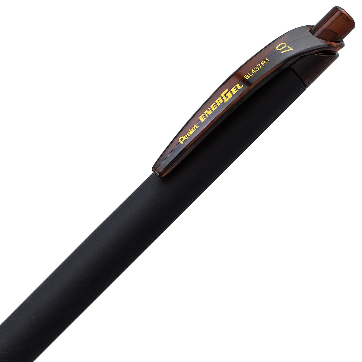 Pentel EnerGel Kuro Liquid Gel Pen, (0.7mm) Medium line, Brown Ink, 12 Pack (BL437R1-E)