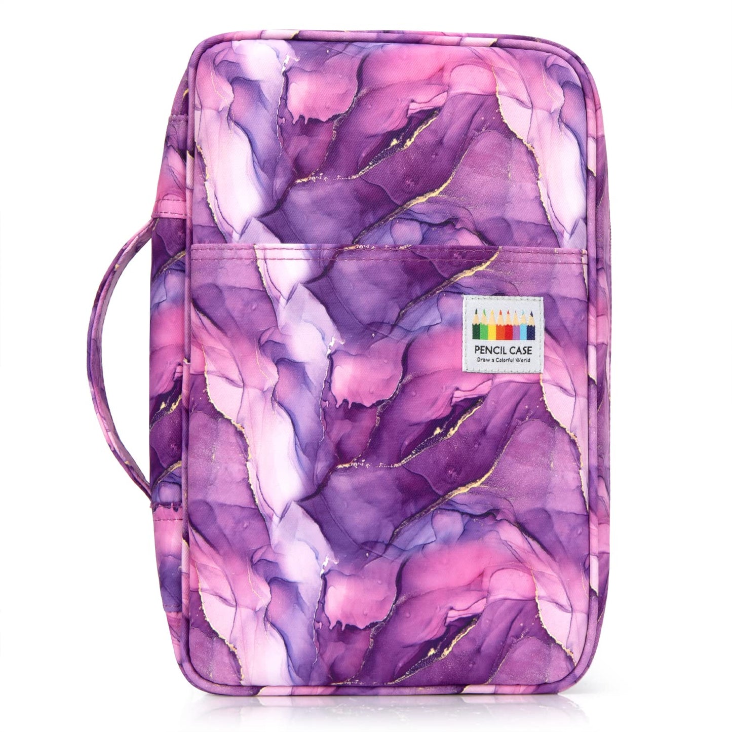 YOUSHARES 300 Slots Colored Pencil Bag - Handy Large Capacity Oxford Multi-Layer Zipper Pencil Bag