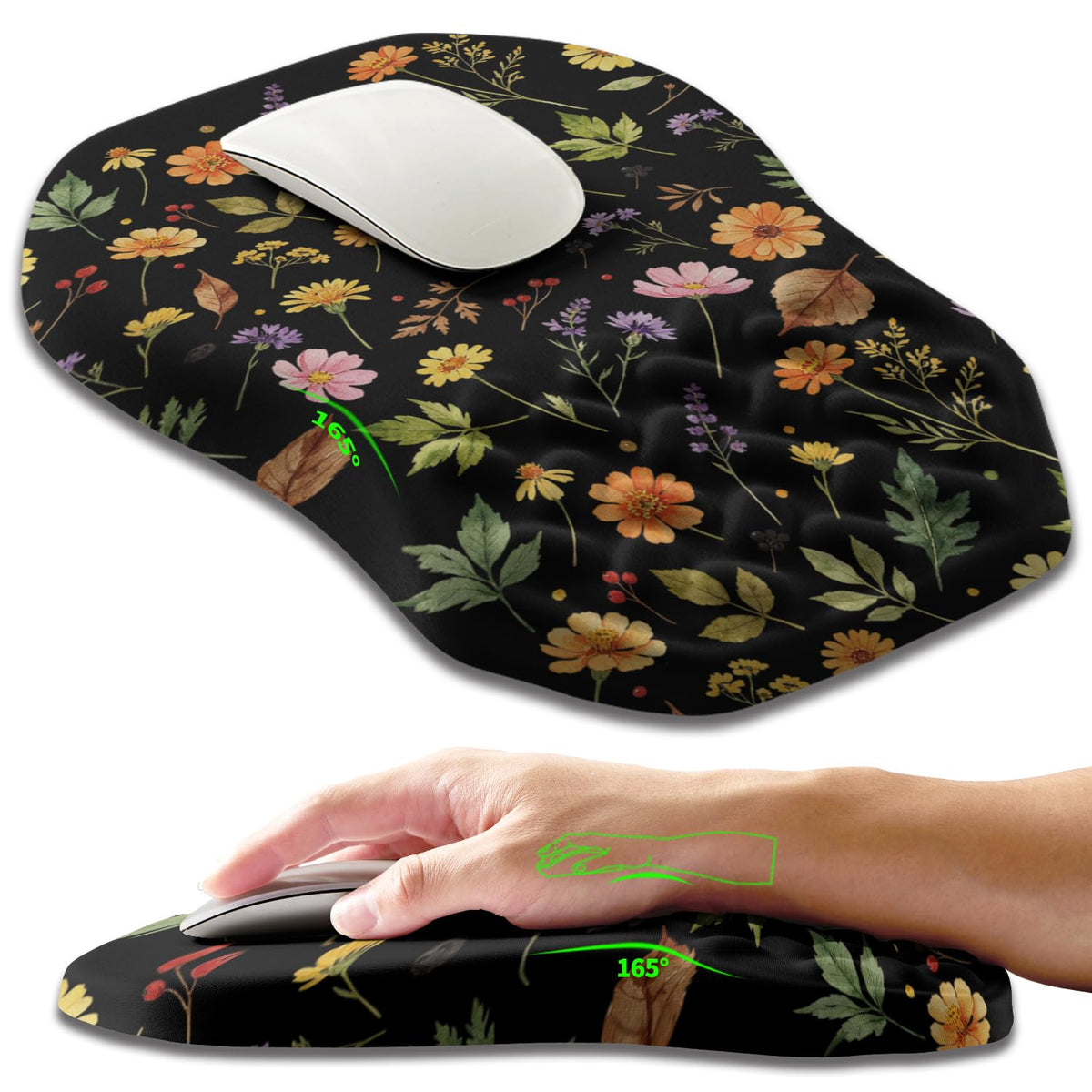 Armanza Ergonomic Slope Mouse Pad Wrist Support, Wrist Rest Mousepad for Carpal Tunnel Pain Relief