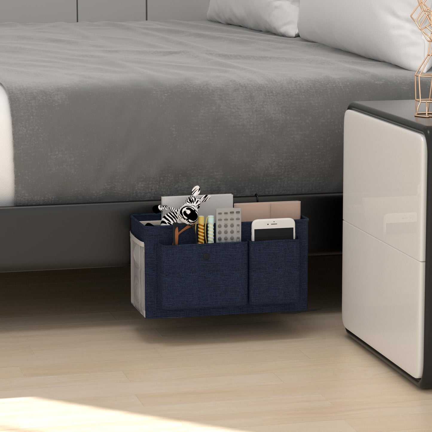 Bedside Caddy Bedside Storage Hanging Organizer for Bunk Dorm Bed Rail