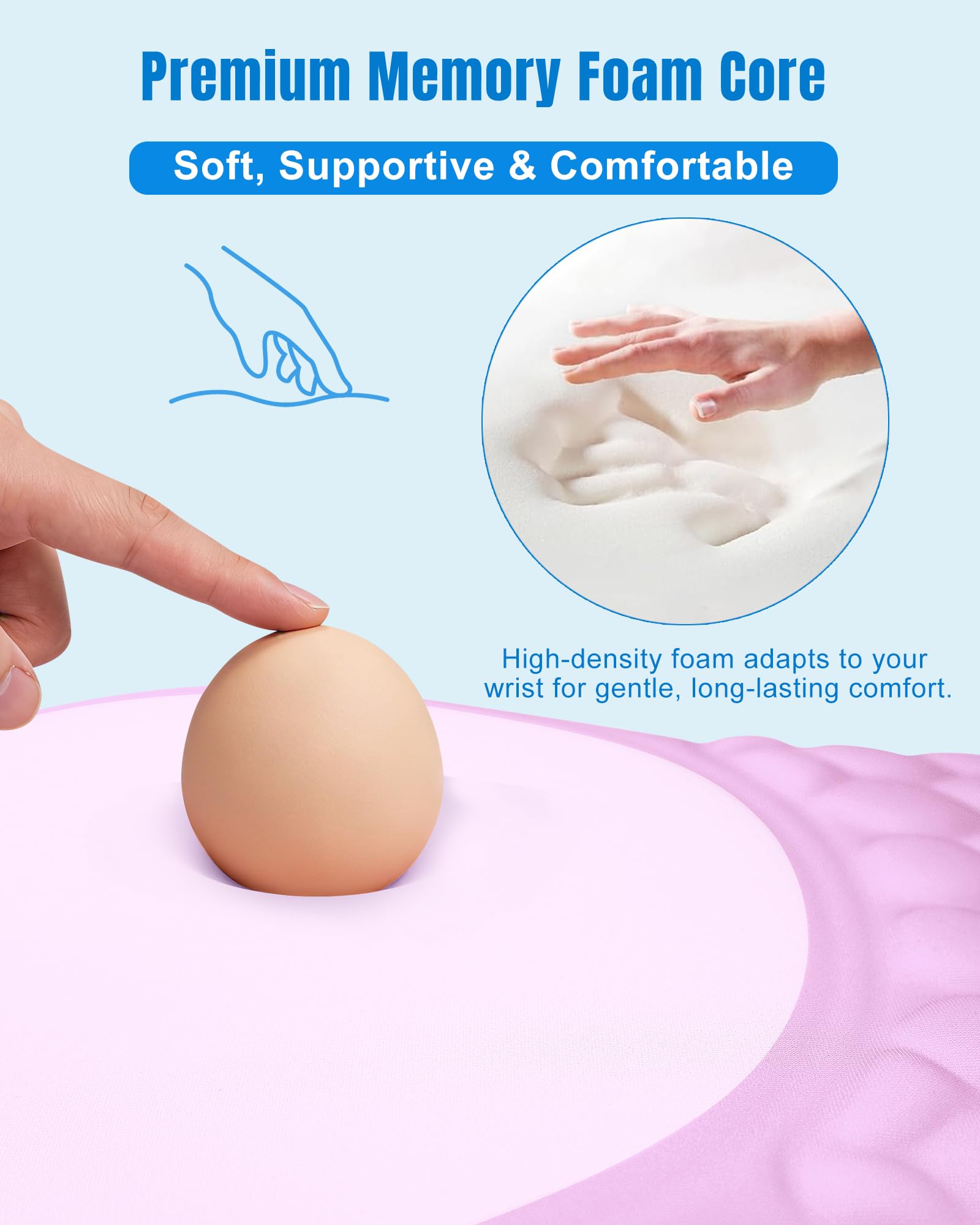 PVIPCZ Ergonomic Mouse Pad with Sloped Memory Foam Wrist Rest