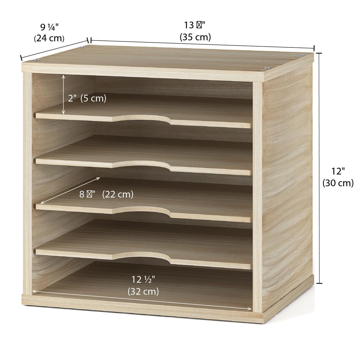 Ballucci 5-Tier File Organizer for Desk, Mail Sorter, Office Desk Organization, Paper Storage