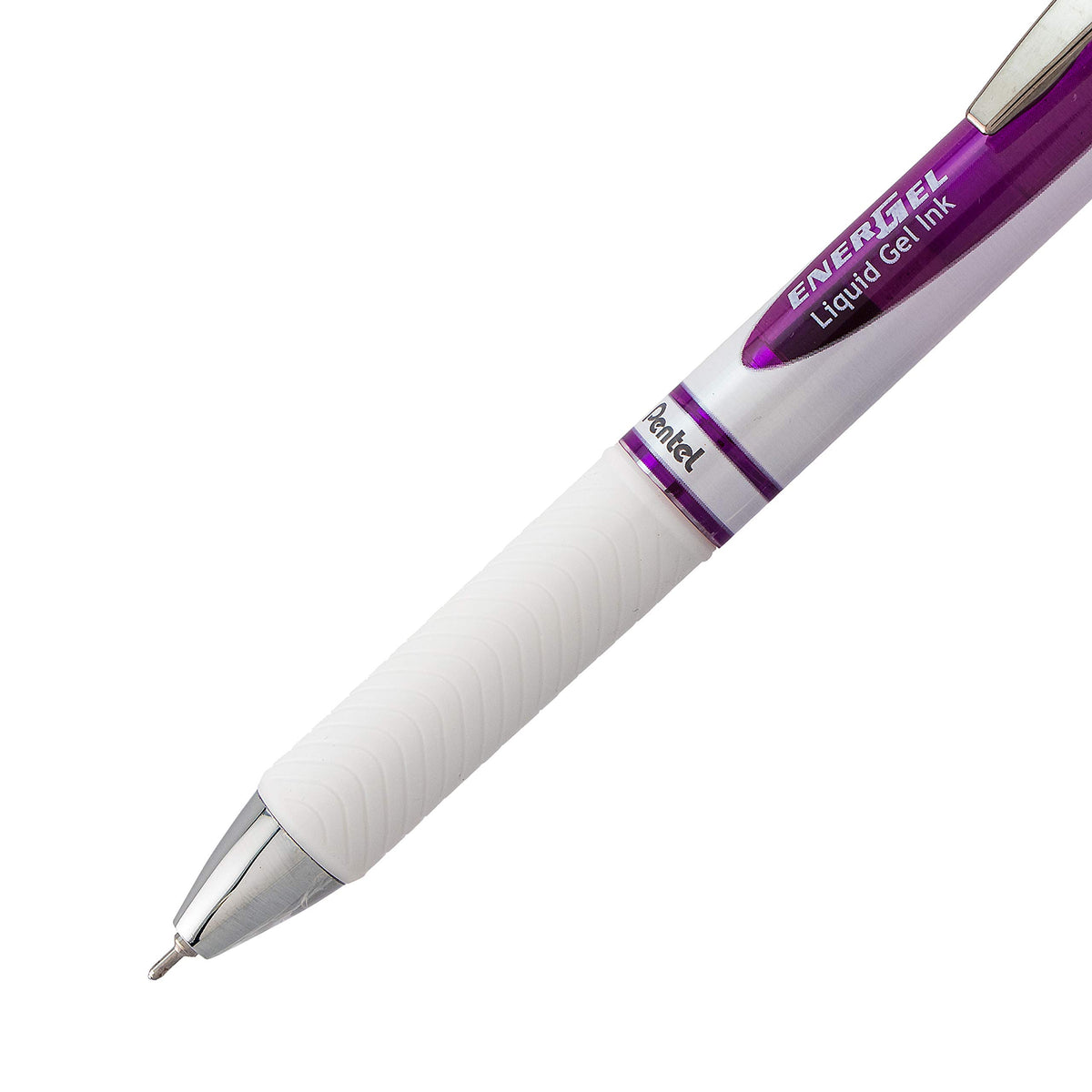 Pentel Gel Ink Pen, Pearl Retractable Gel Pen, (0.7mm) Medium Point, Needle Tip, Violet Ink, 12