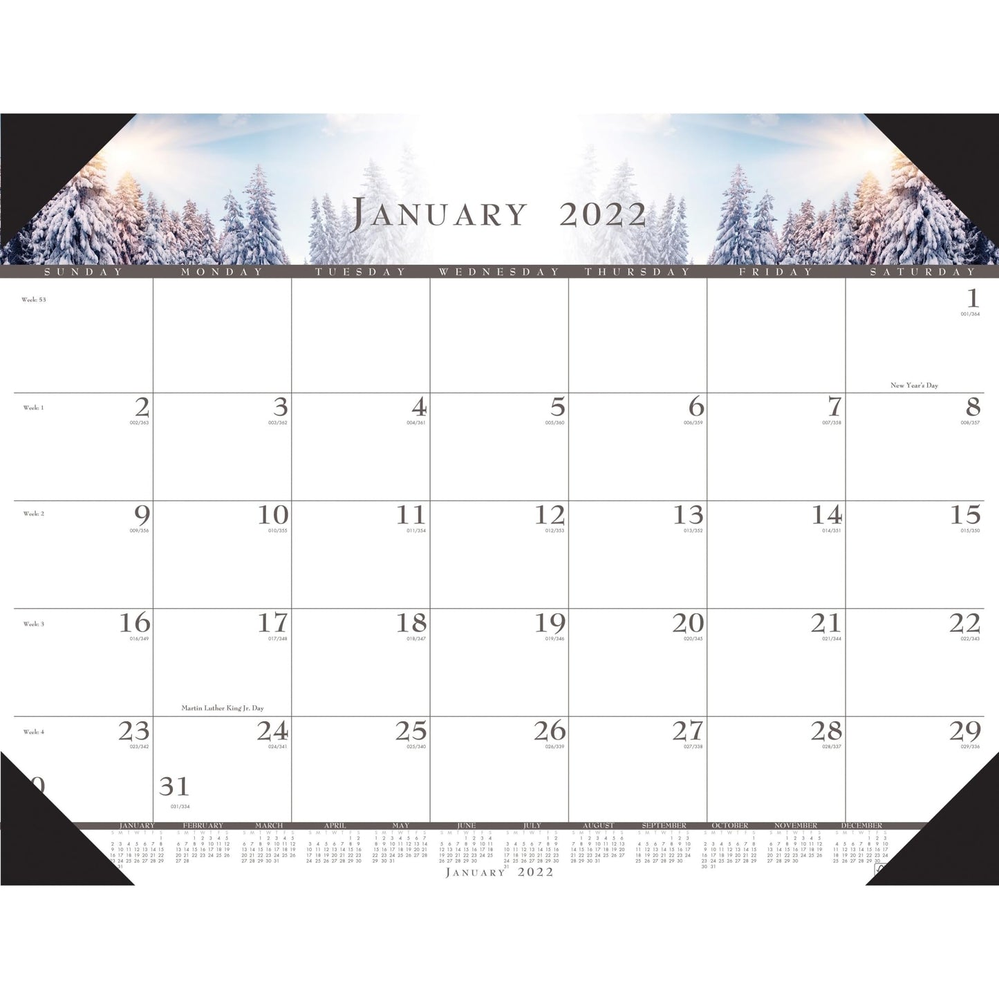 House of Doolittle 2022 Monthly Desk Pad Calendar, Full Color, 22 x 17 Inches, January - December