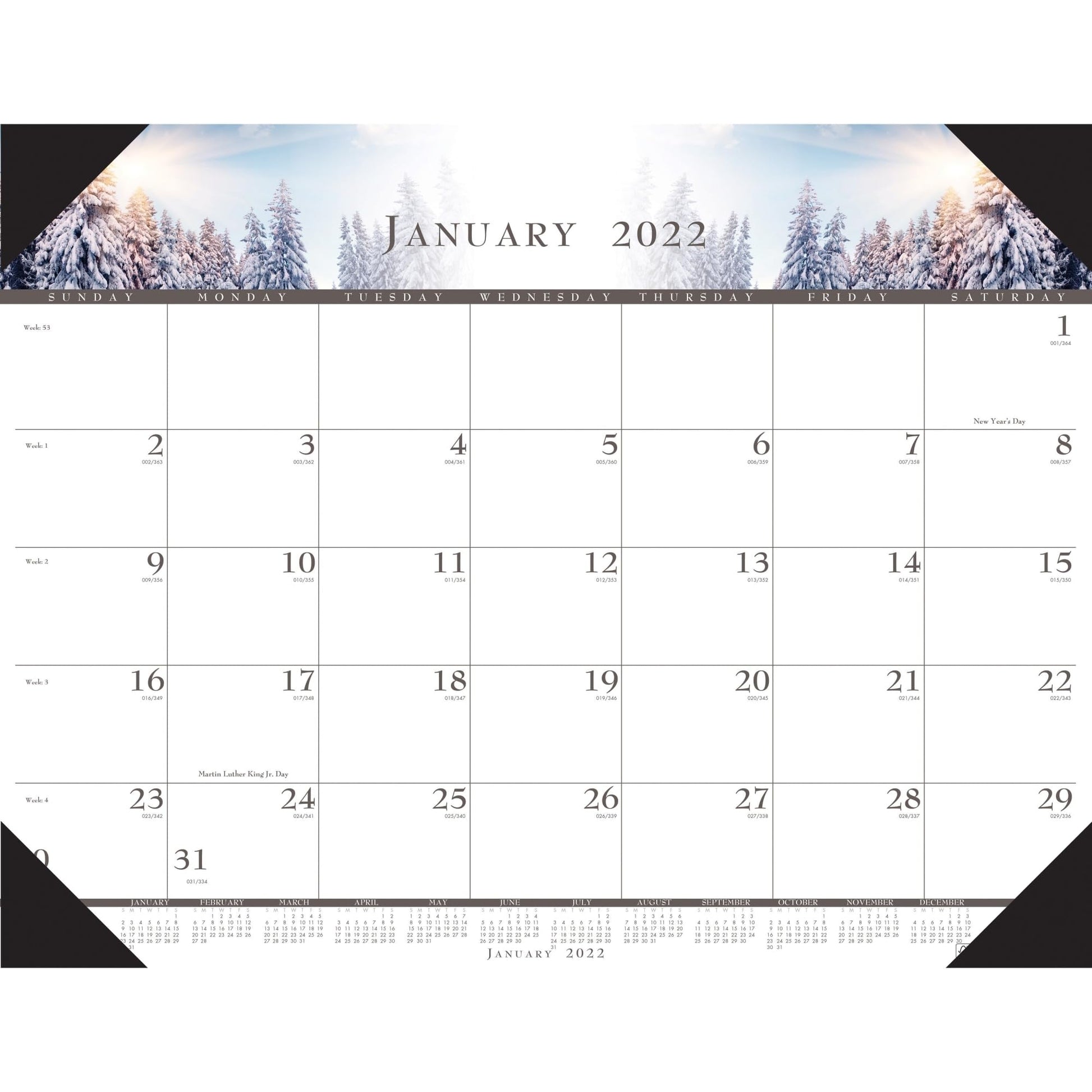 House of Doolittle 2022 Monthly Desk Pad Calendar, Full Color, 22 x 17 Inches, January - December