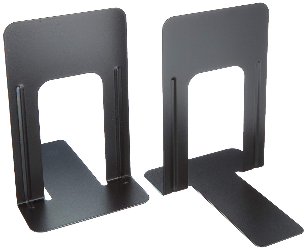 5 Star Office Book Ends Metal Heavy-Duty 178mm Black (Pack 2)