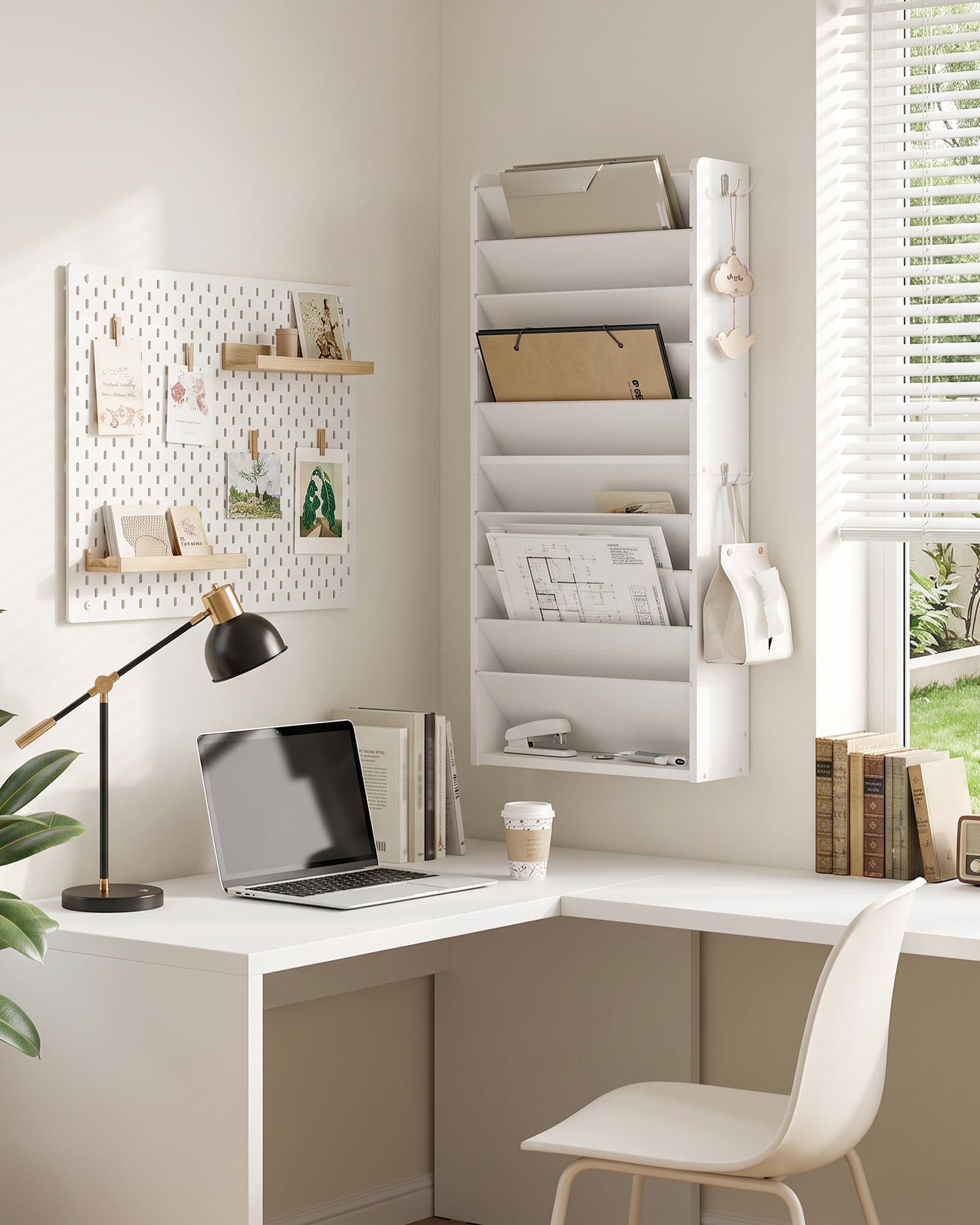 CHOEZON Wall File Organizer, 10-Tier Hanging Mail Organizer