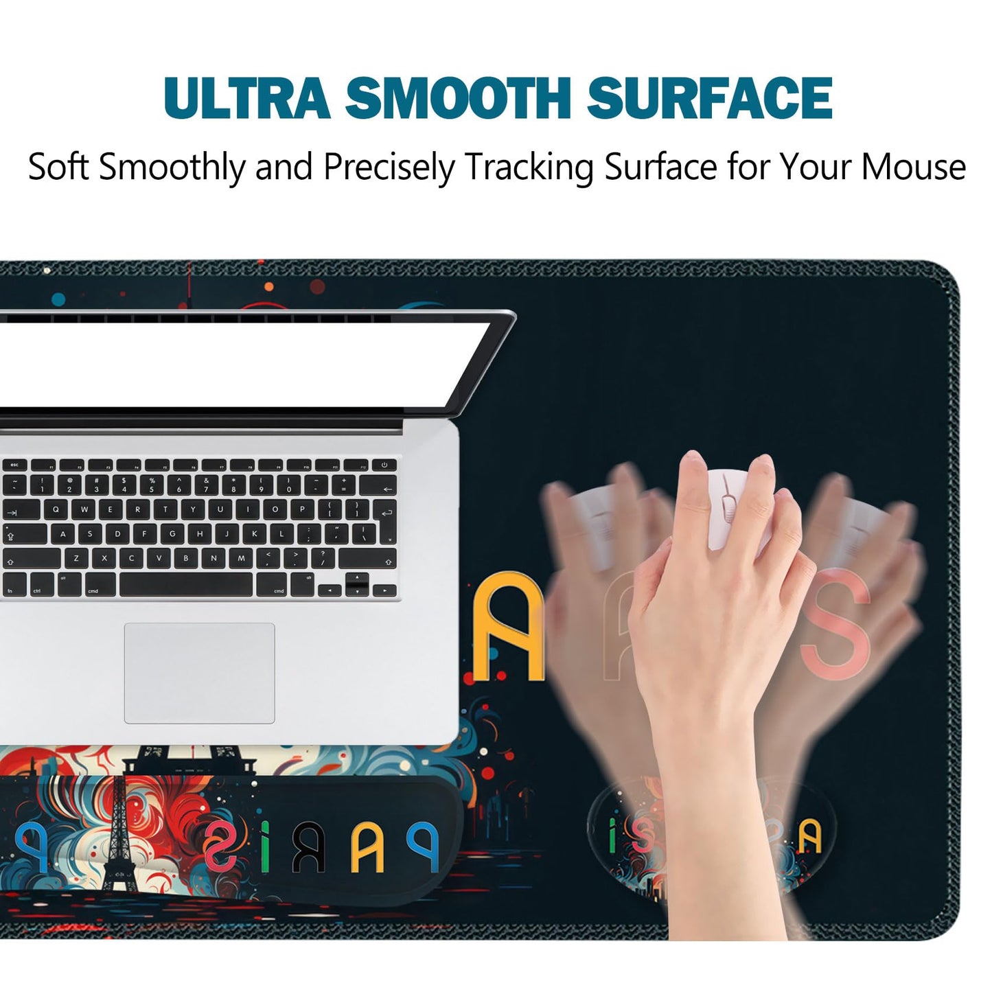 ToLuLu Extended Gaming Mouse Pad, Memory Foam Ergonomic Keyboard Mouse Wrist Rest Support Set