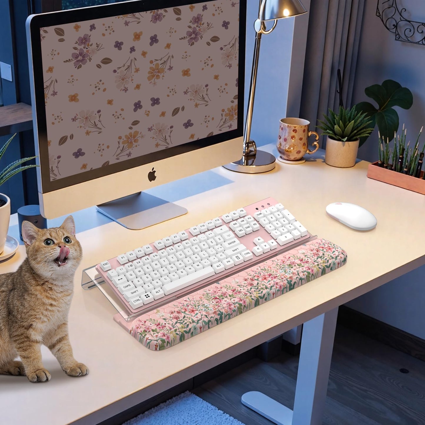 HAOCOO Ergonomic Keyboard Rest Wrist Pad,Comfortable Keyboard Wrist Rest Holder, 3-Level Height