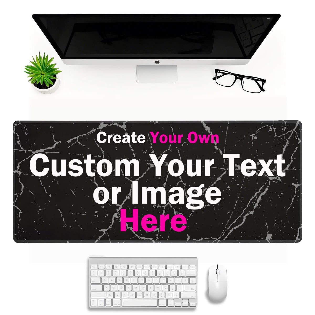 Custom Large Desk Pad Personalized Mouse Pad with Photo Picture Text Logo Customized Non-Slip Large